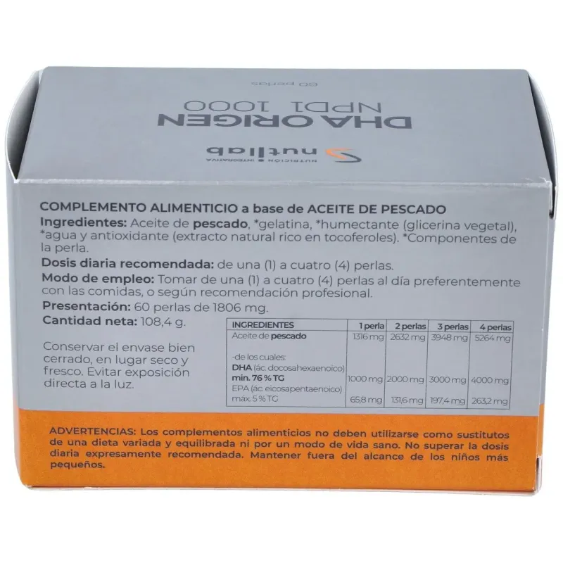 Dha origen npd1 1000 blister 60perlas. | Farmacia Barata