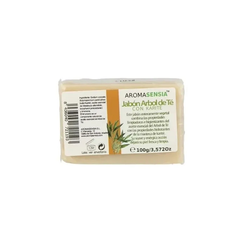 Aromasensia jabón arbol de te (con manteca de karité) 100 gram | Farmacia Barata