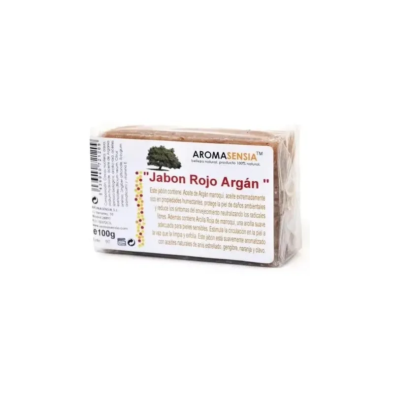 Aromasensia jabon rojo argan 100gr | Farmacia Barata