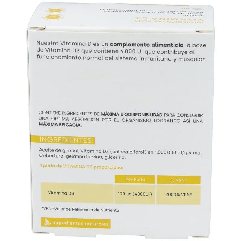 Fdb vitamina d3 4000ui 60 perlas | Farmacia Barata