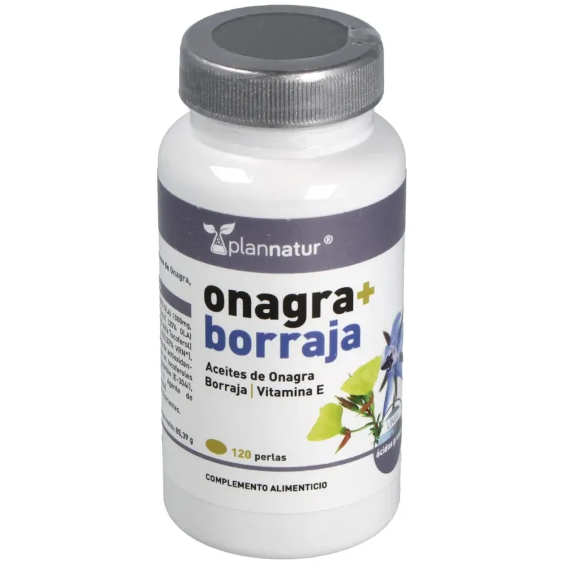 Plannatur onagra + borraja + vitamina e 500mg 120caps | Farmacia Barata