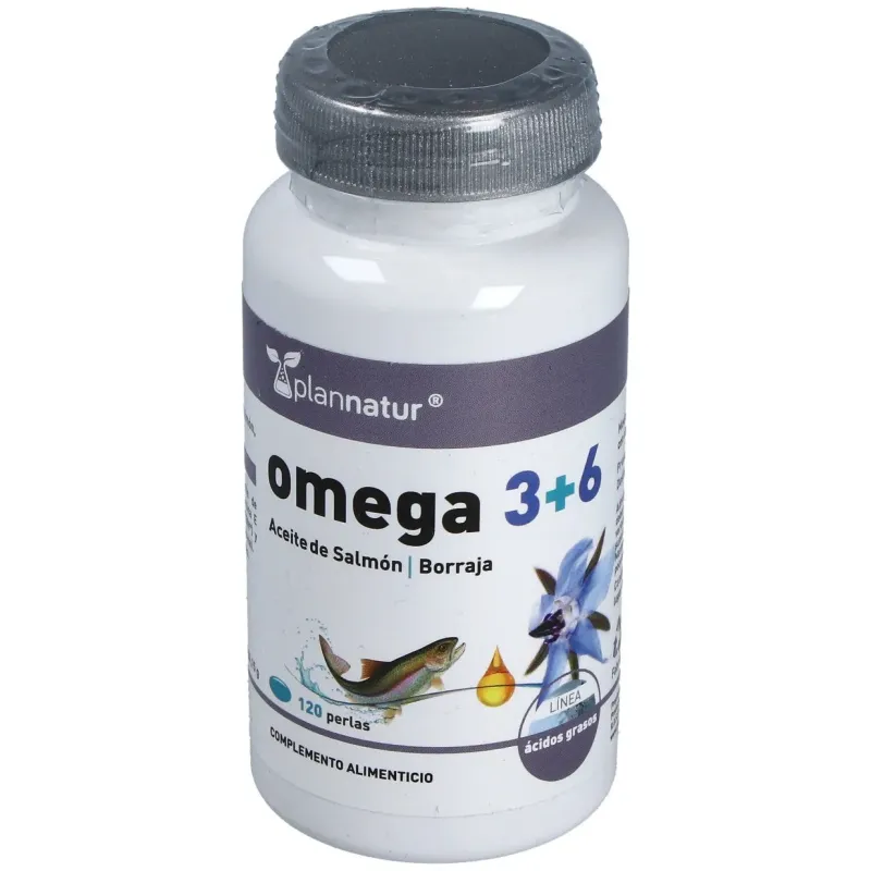 Omega 3+6 borraja + salmon 500mg. 120perlas | Farmacia Barata