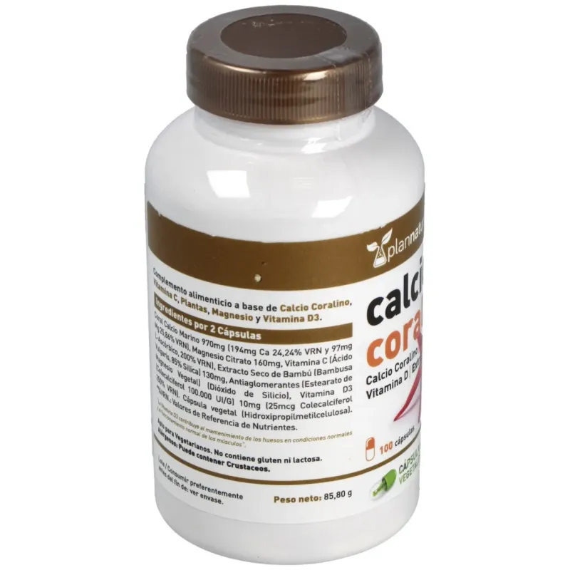 Plannatur calcium coralino 100caps | Farmacia Barata