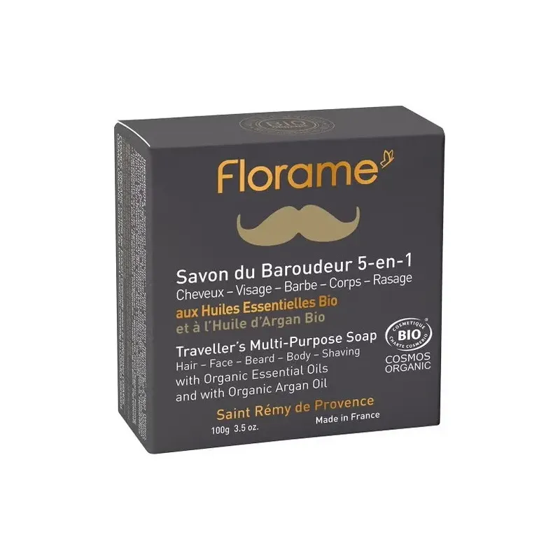 Florame homme savon du baroudeur 5 en 1 100g | Farmacia Barata