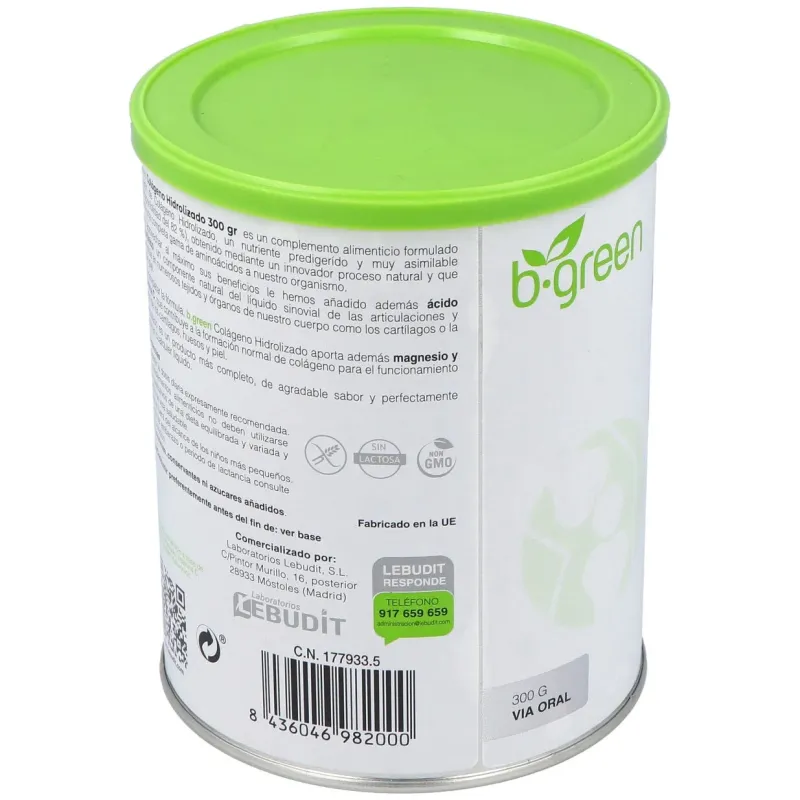 B-green colágeno hidrolizado 300g | Farmacia Barata