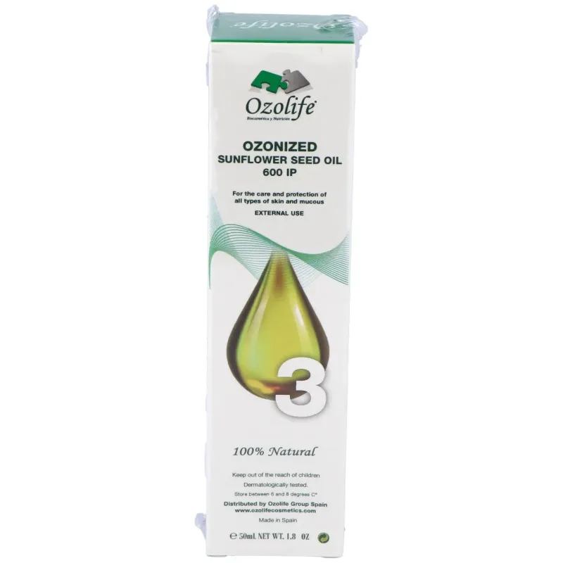 Aceite girasol ozonizado 600ip airless 50ml. | Farmacia Barata