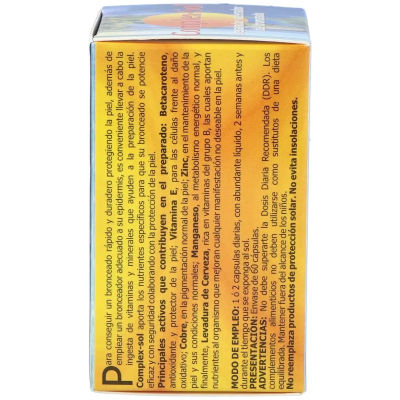 Complex sol vitaminas+minerales para el sol 60cap. | Farmacia Barata