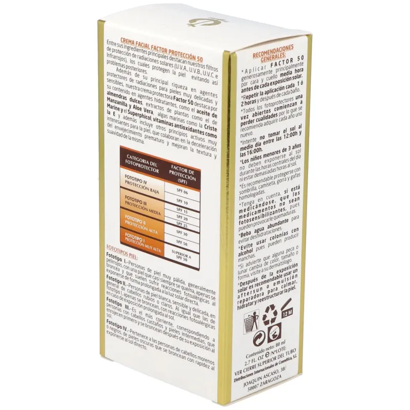 Fleurymer crema solar facial spf50 80ml | Farmacia Barata