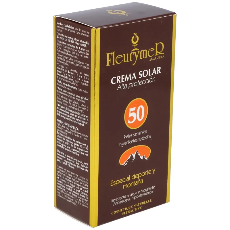 Fleurymer crema solar facial spf-50 montaña | Farmacia Barata
