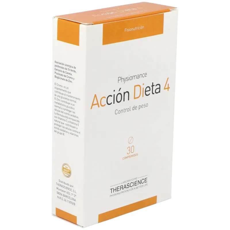 Physiomance accion dieta 4 30comp. | Farmacia Barata