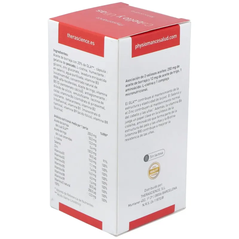Physiomance cabello y uñas 90cap. | Farmacia Barata