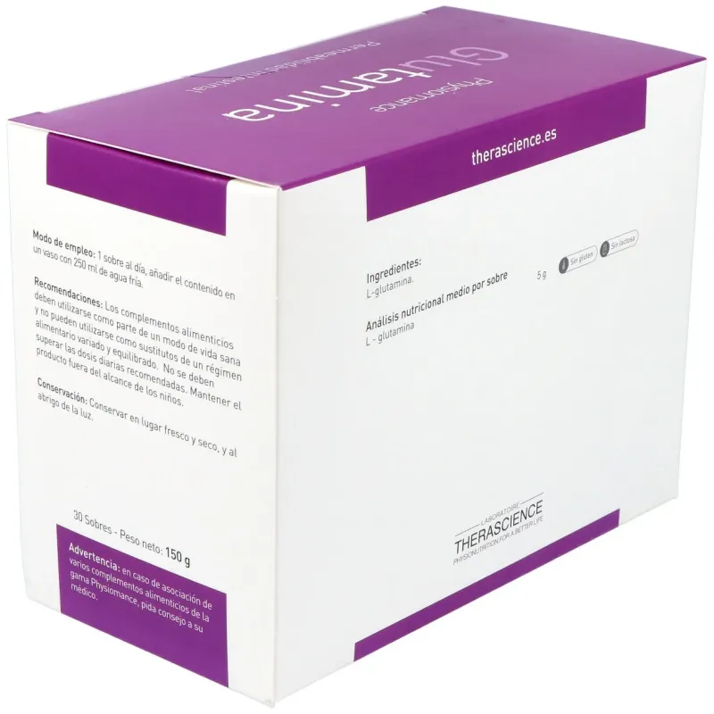 Physiomance glutamina 30 sobres | Farmacia Barata