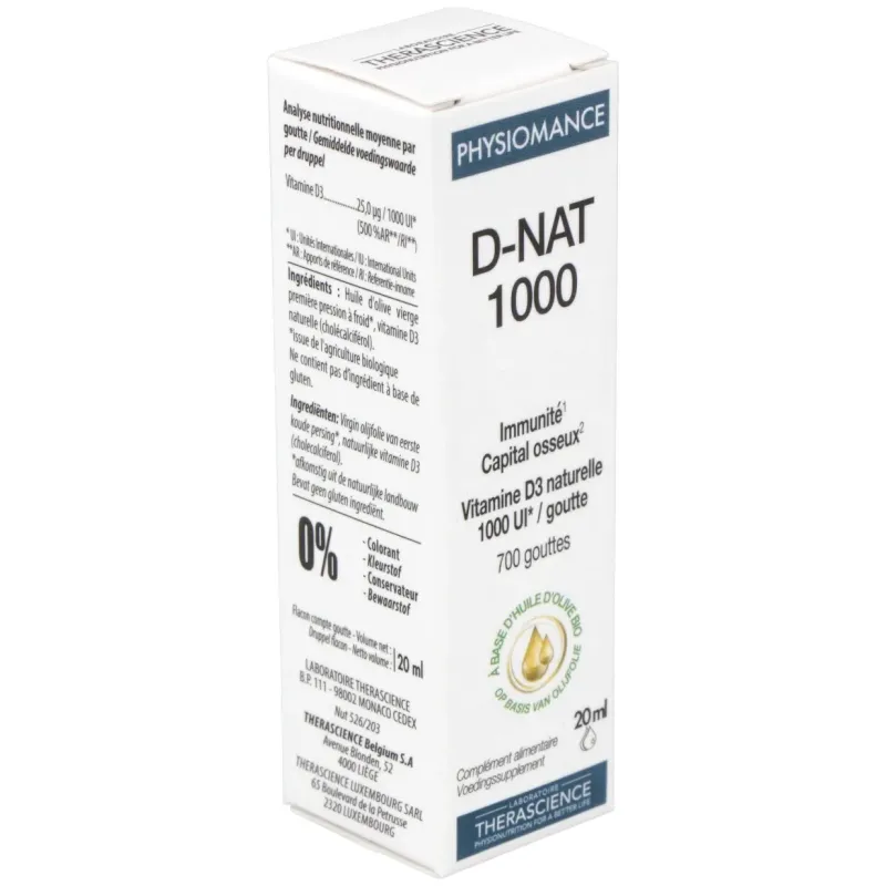 Physiomance d-nat 1000 gotas 20ml. | Farmacia Barata
