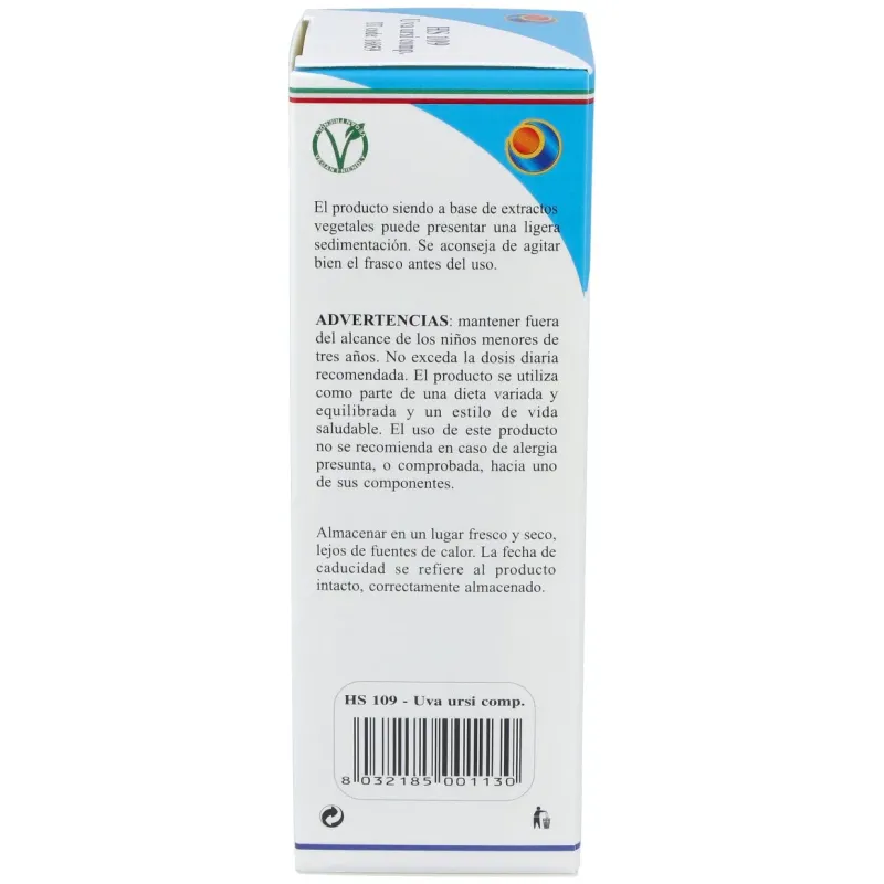 Hs 109 uva ursi comp. gotas 100ml. s/al | Farmacia Barata
