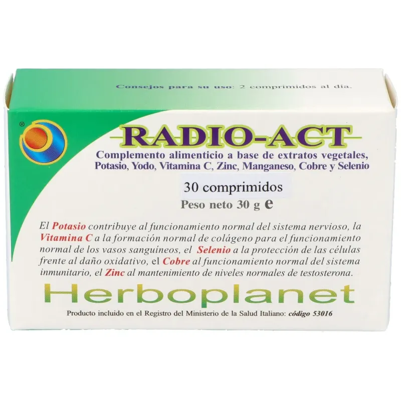 Herboplanet radio-act 30comp | Farmacia Barata