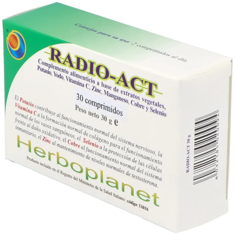 Herboplanet radio-act 30comp | Farmacia Barata