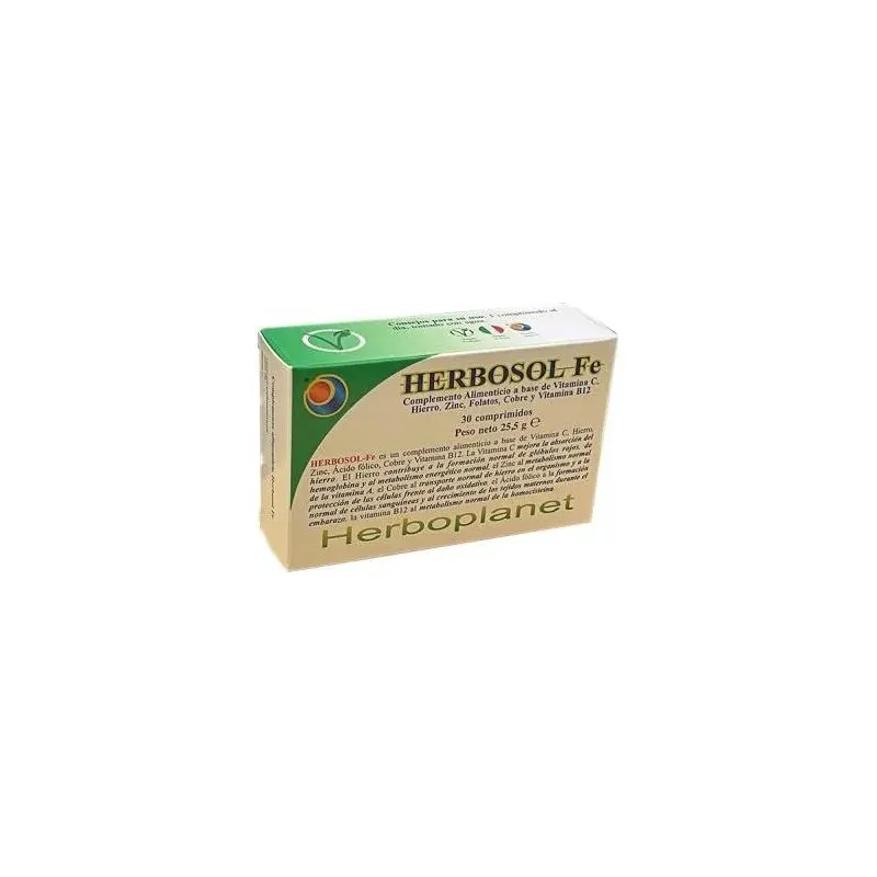 Herboplanet herbosol hierro 30caps | Farmacia Barata