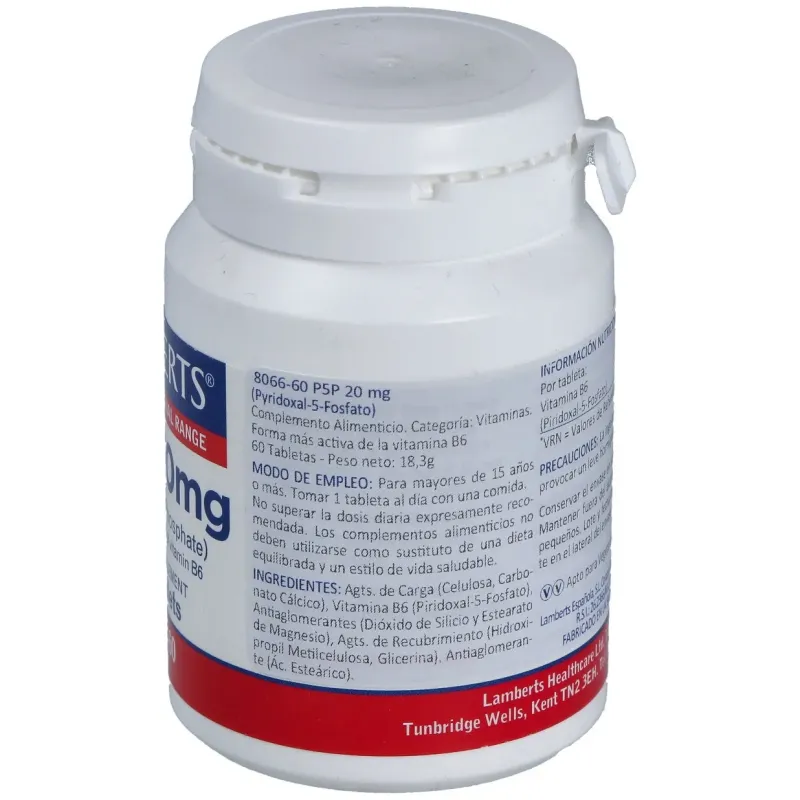 P5p 20mg. piridoxal-5-fosfato 60comp. | Farmacia Barata