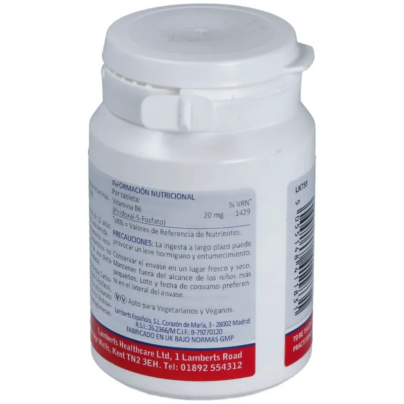 P5p 20mg. piridoxal-5-fosfato 60comp. | Farmacia Barata