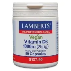 Lamberts vitamina d3 vegana 1000 ui (25 µg) 90 cápsulas