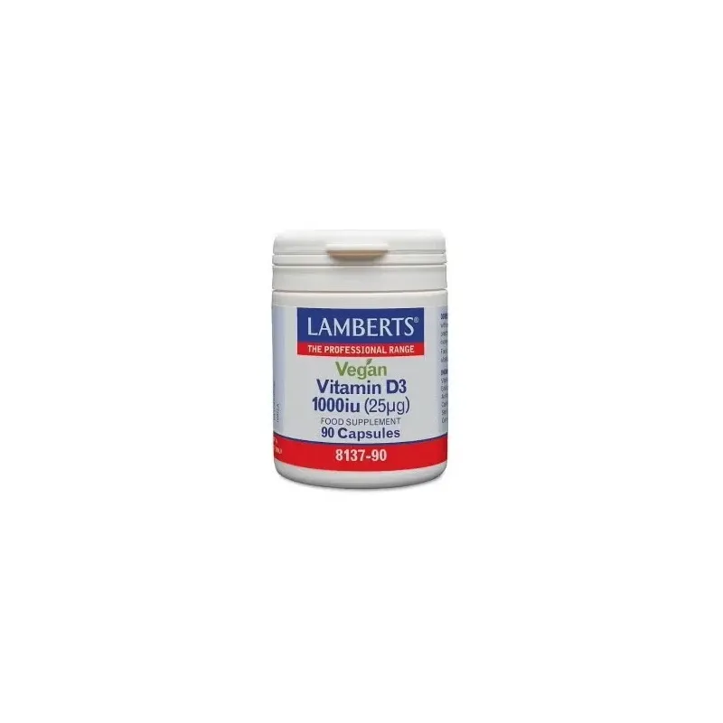 Lamberts vitamina d3 vegana 1000 ui (25 µg) 90 cápsulas | Farmacia Barata Lamberts vitamina d3 vegana 1000 ui (25 µg) 90 cápsulas | Farmacia Barata