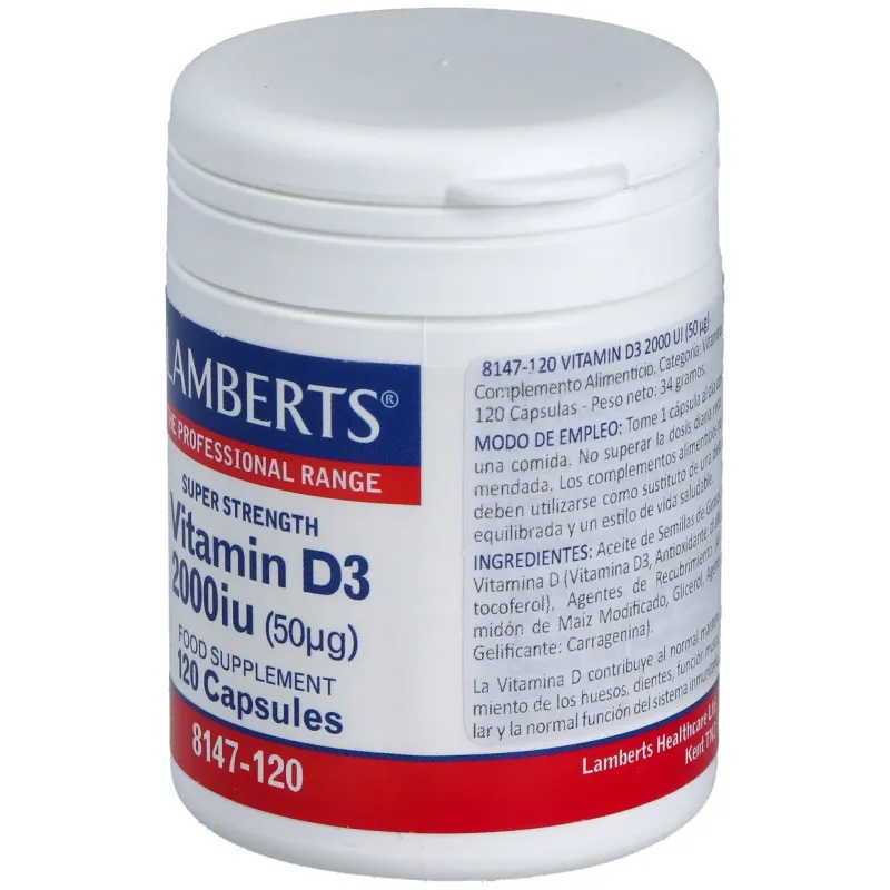 Lamberts vit d3 2.000 ui 120caps | Farmacia Barata