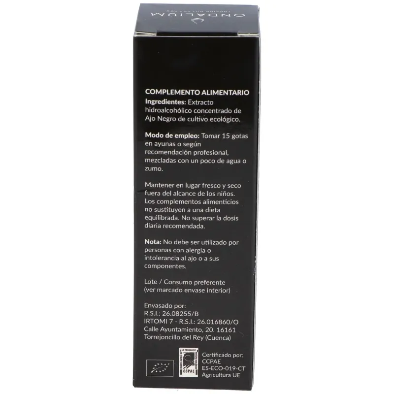 Ondalium extracto de ajo negro 30ml. | Farmacia Barata