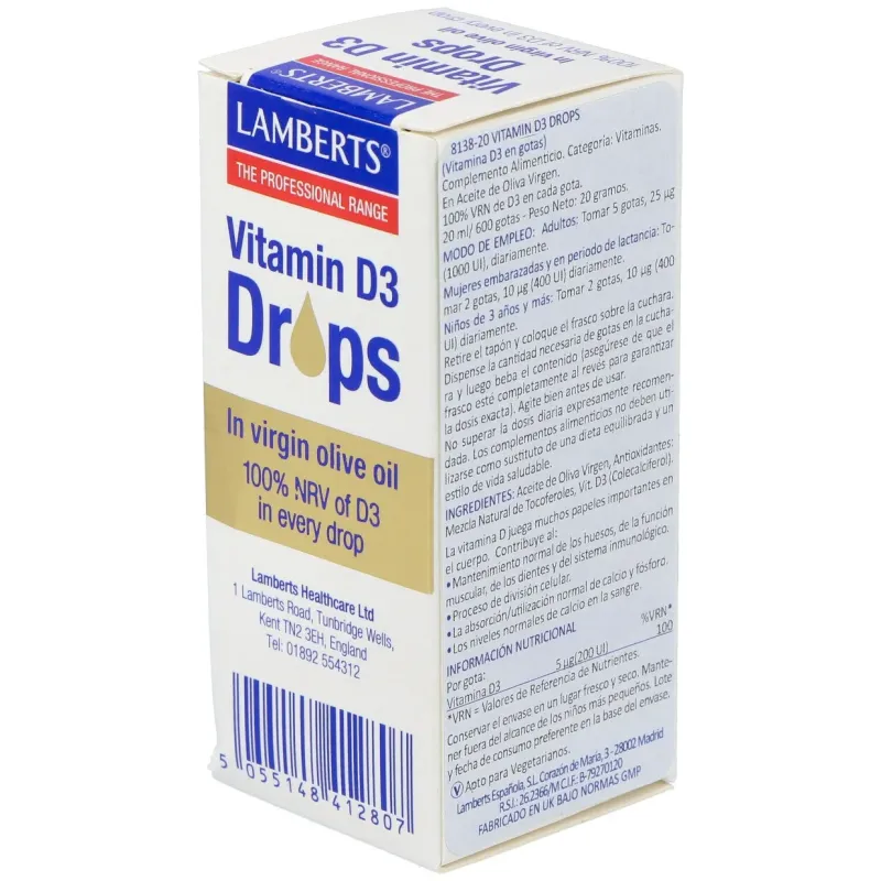 Lamberts vitamina d3 en gotas 20ml | Farmacia Barata Lamberts vitamina d3 en gotas 20ml | Farmacia Barata