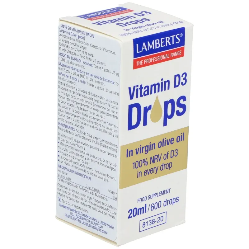 Lamberts vitamina d3 en gotas 20ml | Farmacia Barata Lamberts vitamina d3 en gotas 20ml | Farmacia Barata