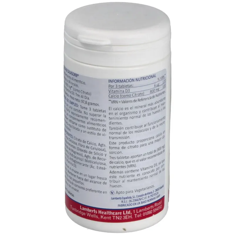 Calasorb citrato de calcio 800mg.60comp. | Farmacia Barata