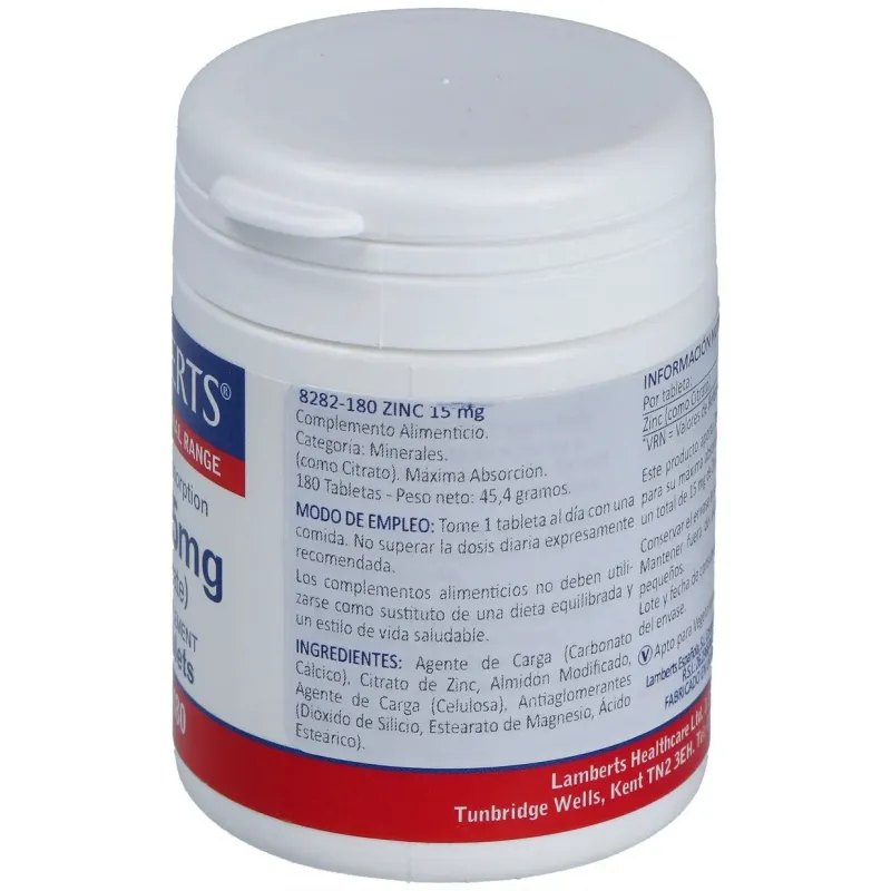 Zinc (como citrato) 15 mg. 180comp. | Farmacia Barata Zinc (como citrato) 15 mg. 180comp. | Farmacia Barata