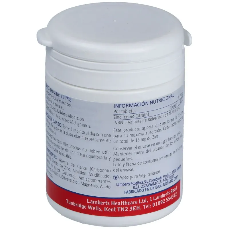 Zinc (como citrato) 15 mg. 180comp. | Farmacia Barata Zinc (como citrato) 15 mg. 180comp. | Farmacia Barata