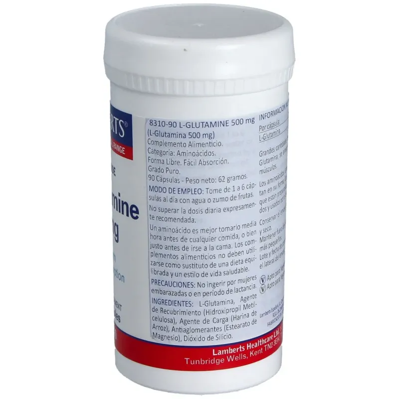 Lamberts l glutamina 500 mg90 cap | Farmacia Barata