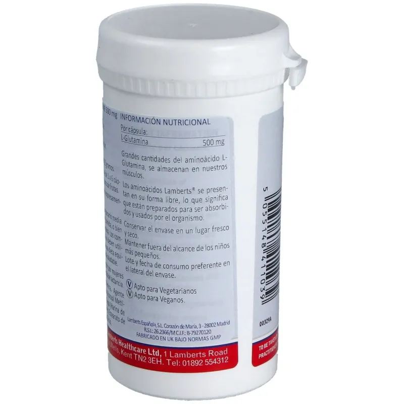 Lamberts l glutamina 500 mg90 cap | Farmacia Barata