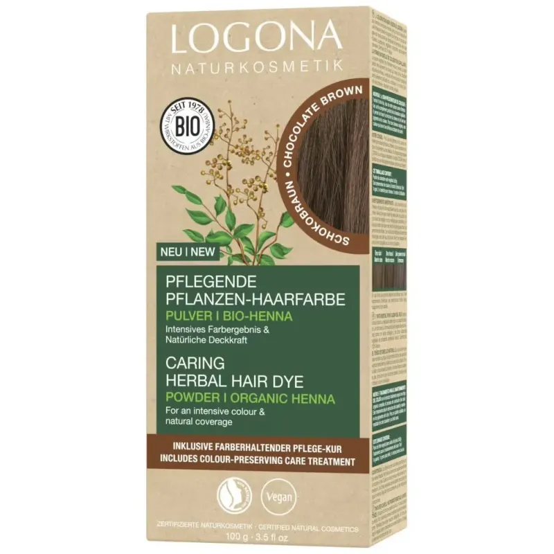 Logona colorante vegetal 091 castaño chocolate 2x50g | Farmacia Barata