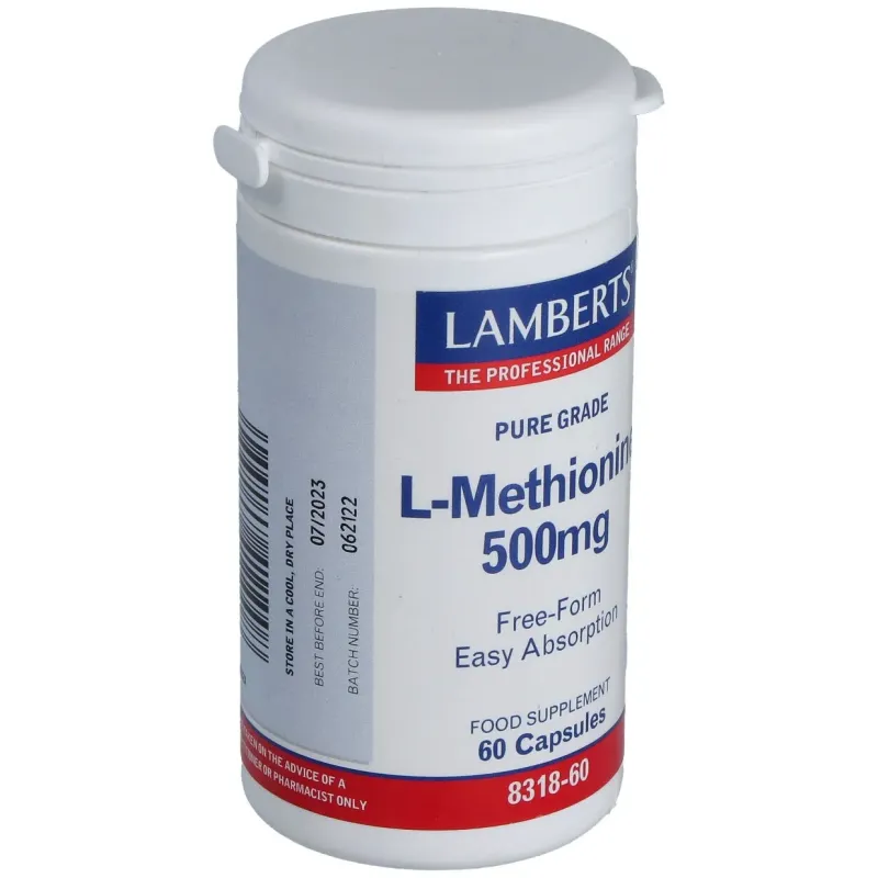 Lamberts l-metionina 500mg 60 caps | Farmacia Barata