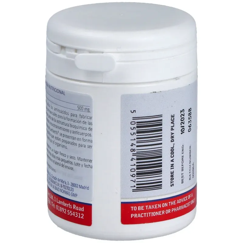 Taurina 500 mg. 60 cap. | Farmacia Barata