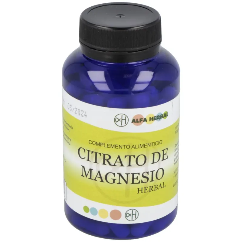 Alfa herbal citrato de magnesio 90caps | Farmacia Barata