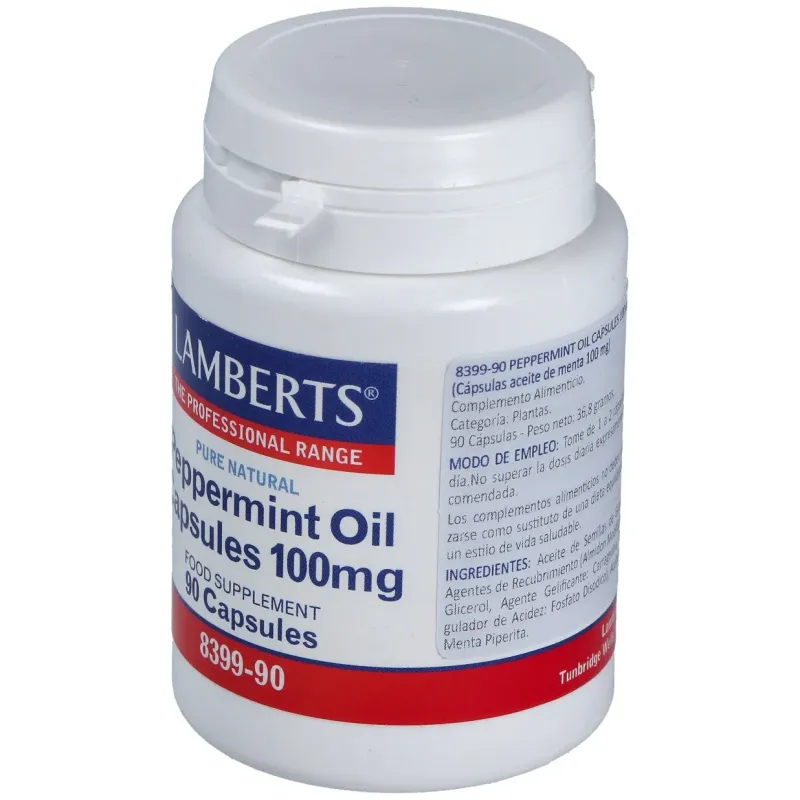 Aceite de hojas de menta 100 mg. 90cap. | Farmacia Barata