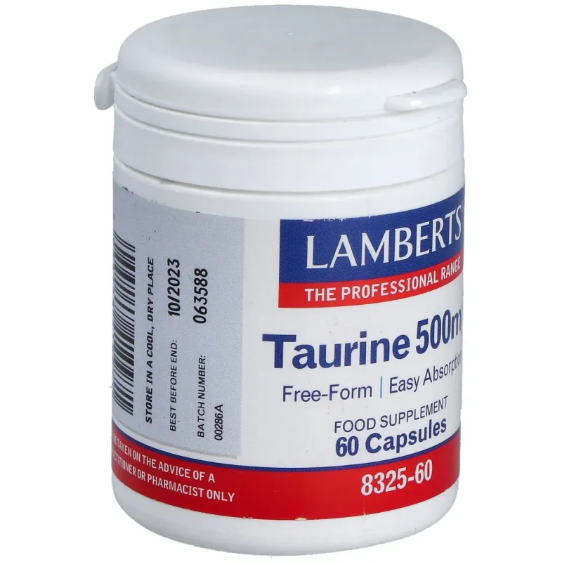 Taurina 500 mg. 60 cap. | Farmacia Barata