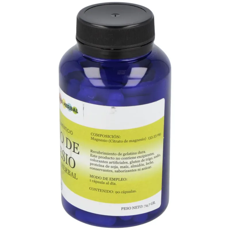 Alfa herbal citrato de magnesio 90caps | Farmacia Barata