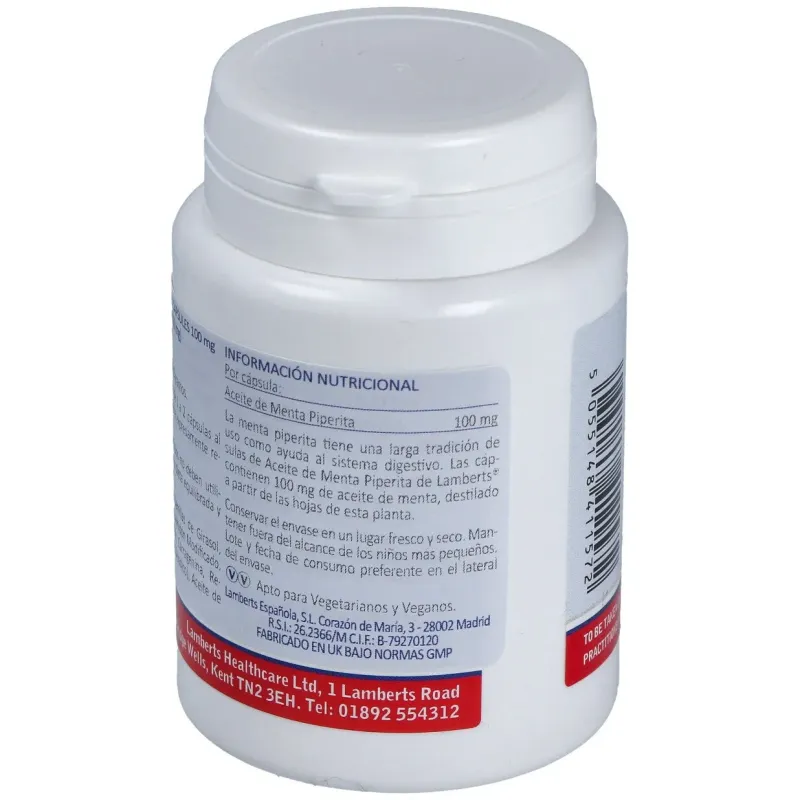 Aceite de hojas de menta 100 mg. 90cap. | Farmacia Barata
