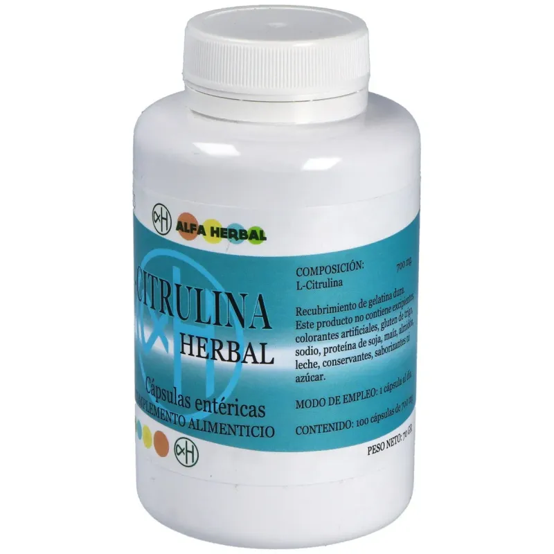 Alfa herbal l-citrulina 100caps | Farmacia Barata