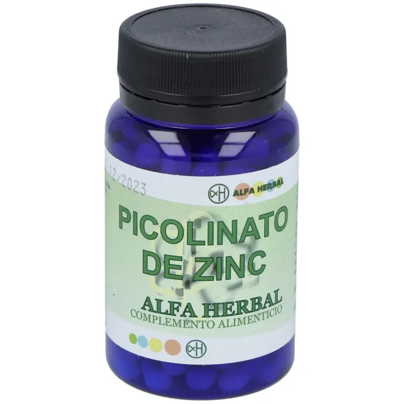 Alfa herbal picolinato de zinc 90caps | Farmacia Barata