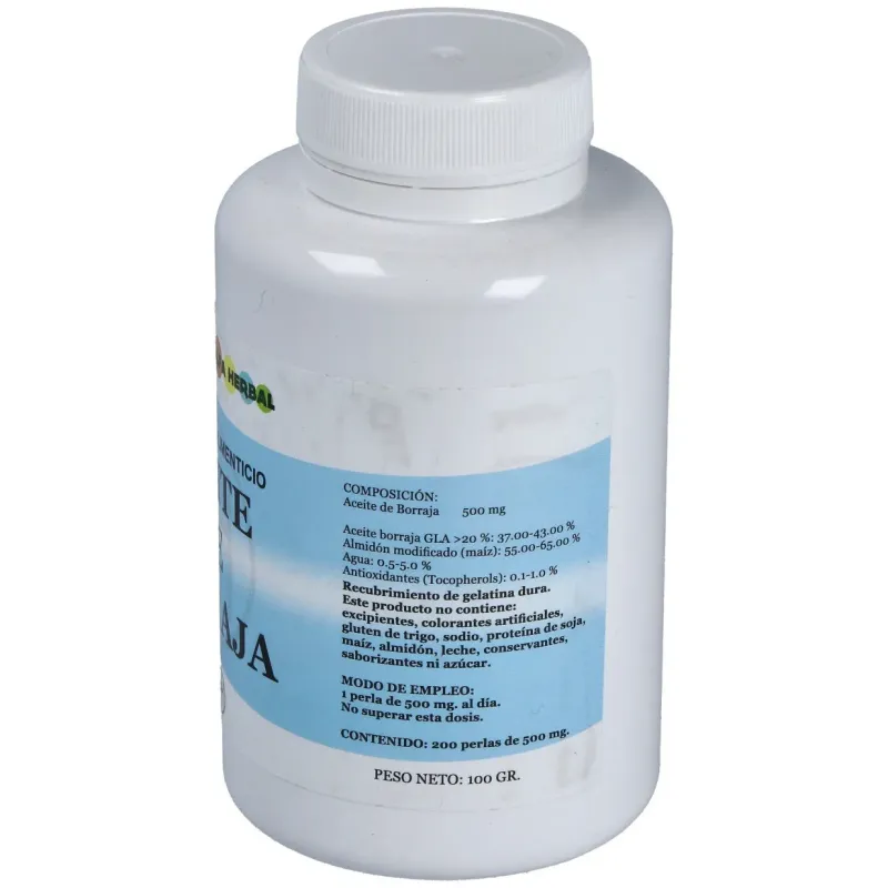 Alfa herbal aceite de borraja 200 perlas | Farmacia Barata