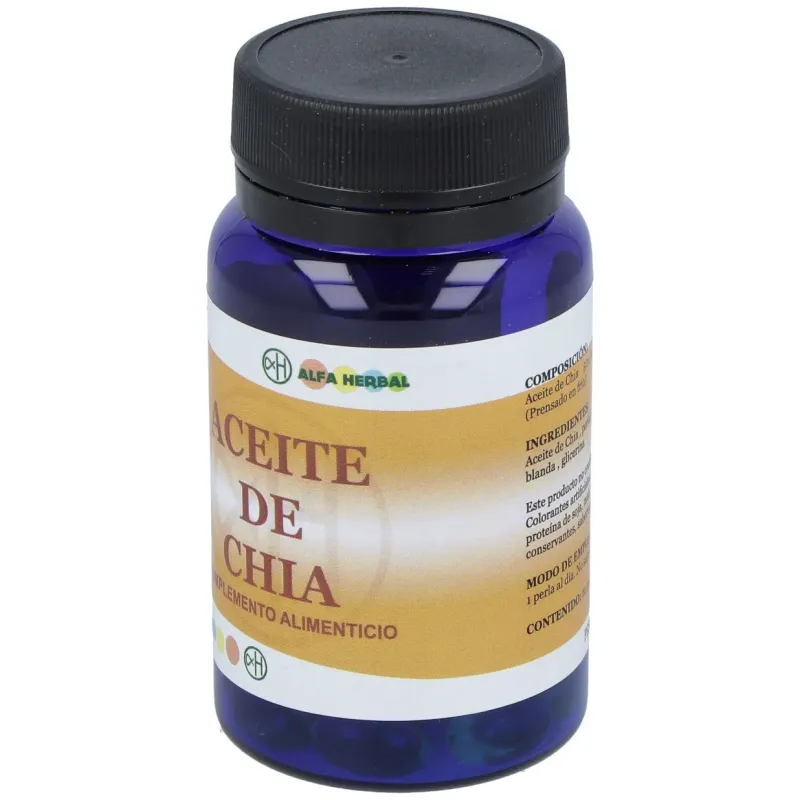 Alfa herbal aceite de chia 60 perlas | Farmacia Barata