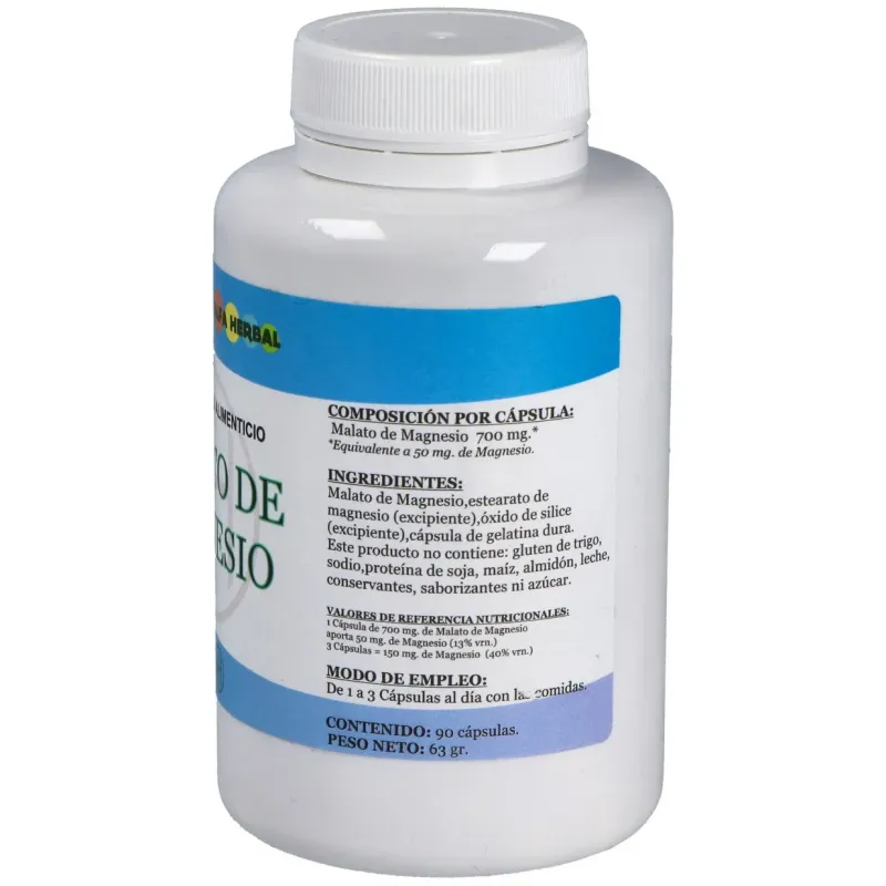 Alfa herbal malato de magnesio 90caps | Farmacia Barata