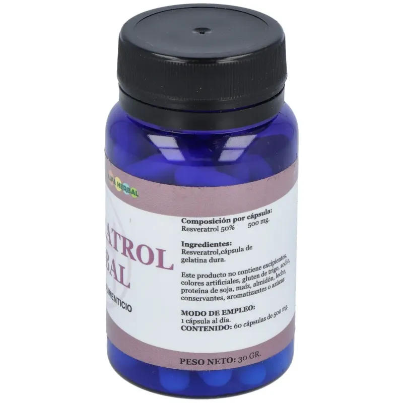 Alfa herbal resveratrol 60caps | Farmacia Barata