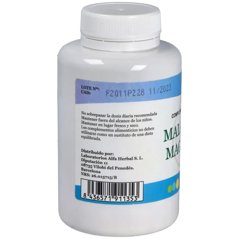 Alfa herbal malato de magnesio 90caps | Farmacia Barata