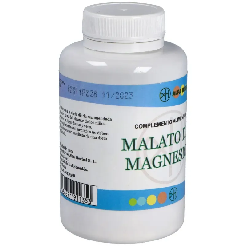 Alfa herbal malato de magnesio 90caps | Farmacia Barata